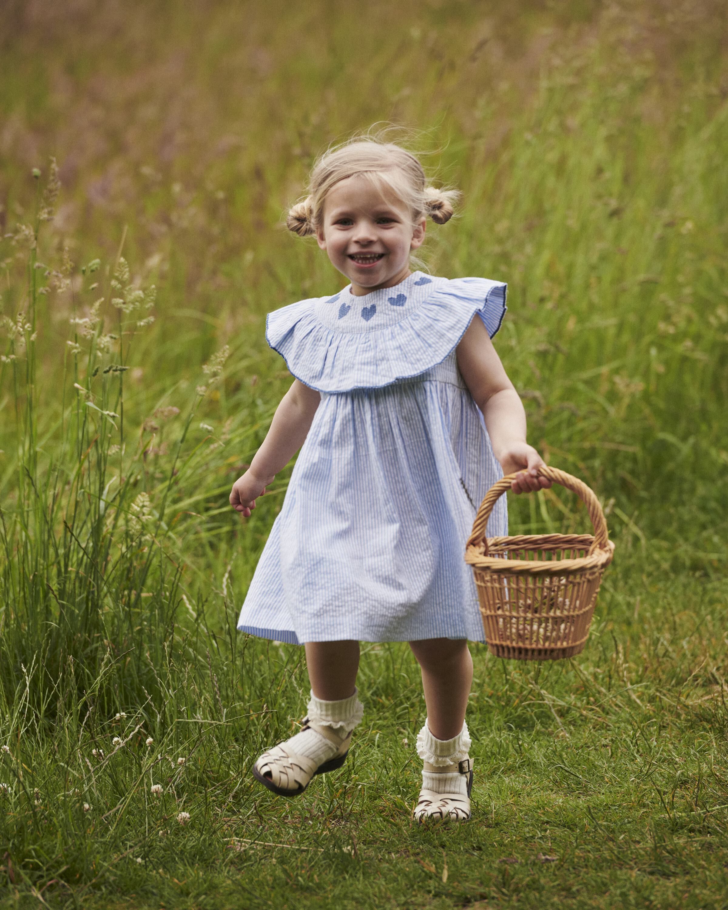 SEERSUCKER DRESS W. HEART