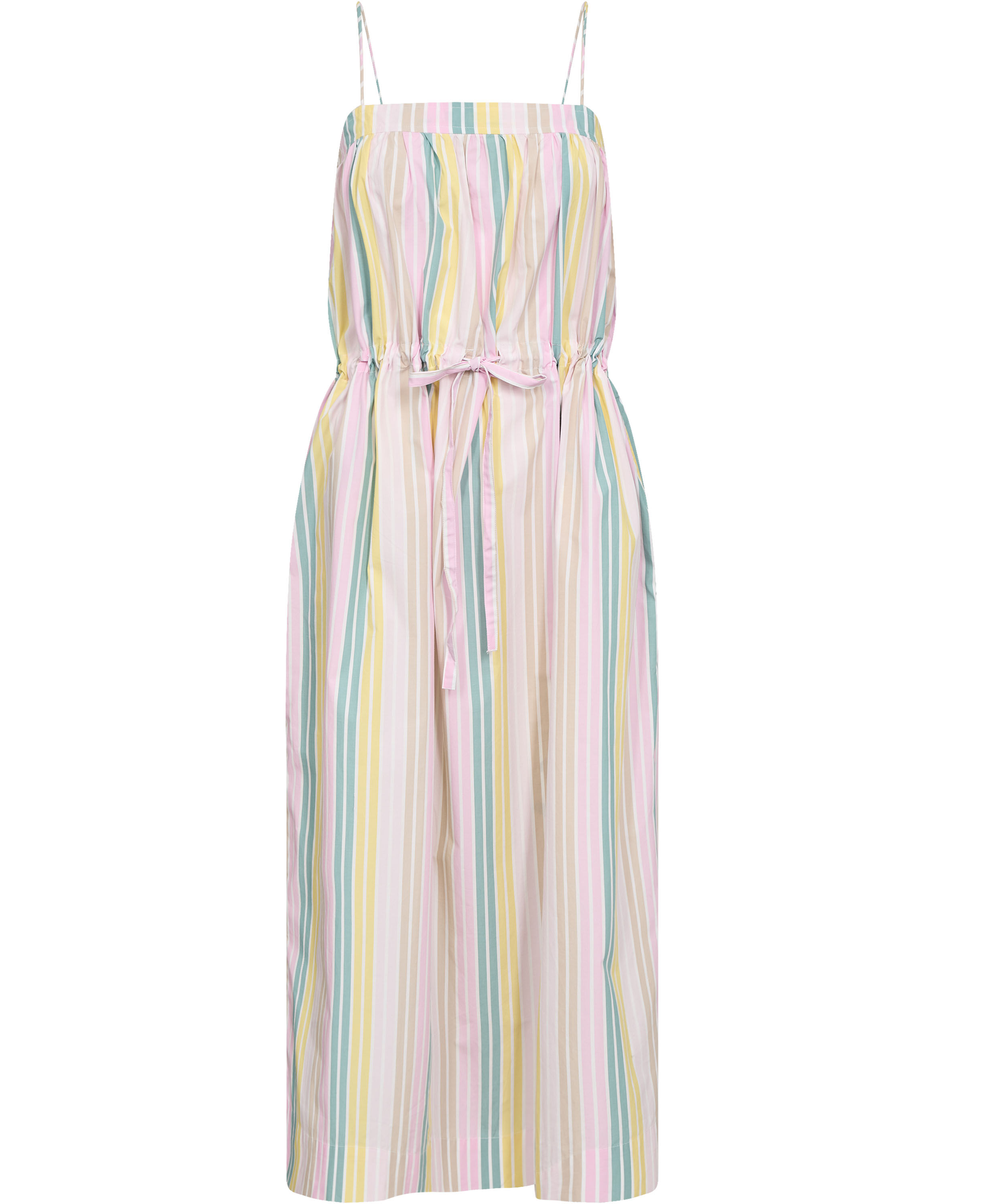 Maxikl&auml;nning med remmar i randig bomull