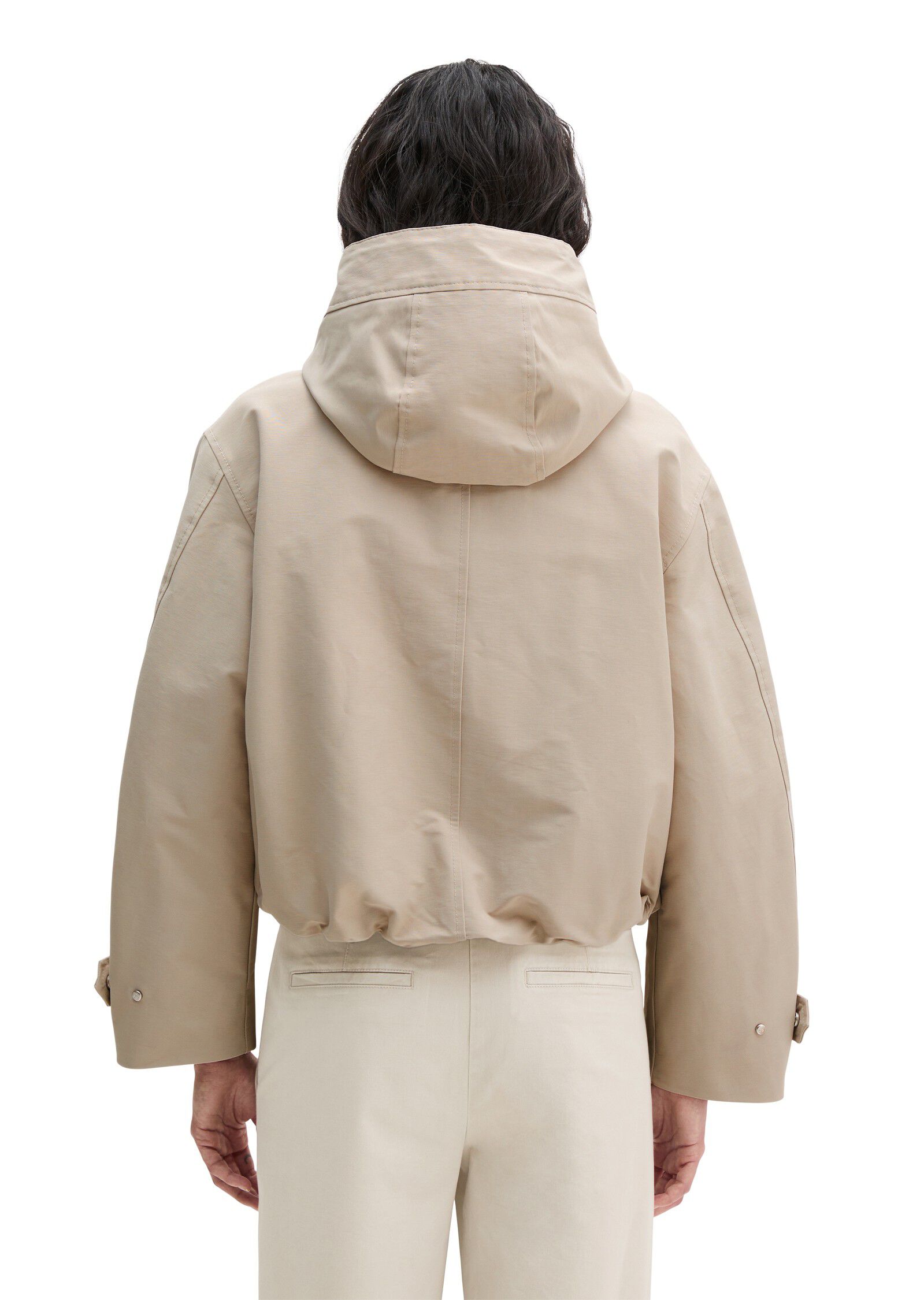 Canvas jacket, with hood, flap pock
