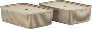 Förvaringsbox Pulp 48 x 32 cm 2 st Natural Brown