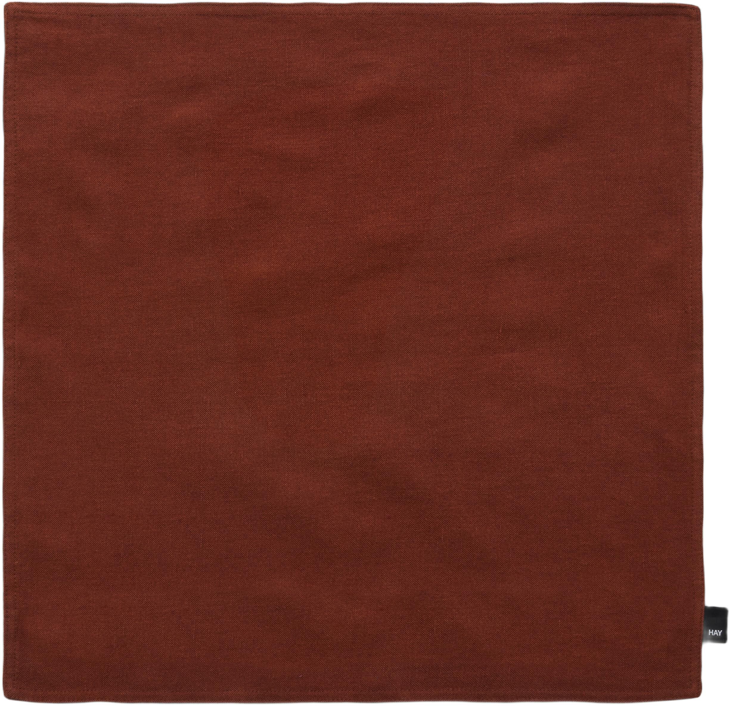 Linen Cushion Cover-50 x 50-Iron red
