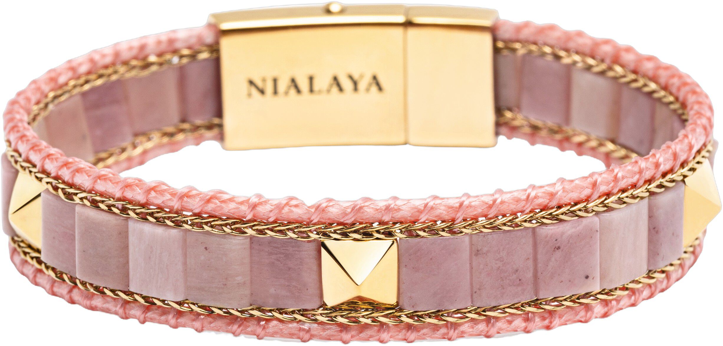 Rhodonite Stud Bracelet