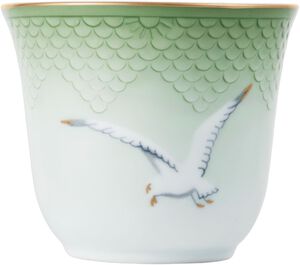 M&aring;getermokop, guld, gr&oslash;n 26 cl