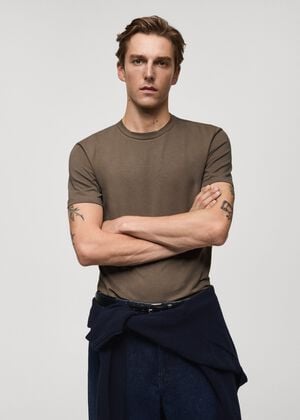 Stretch cotton T-shirt