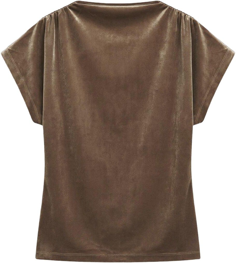 Awessence Cap Sleeve High Neck Top