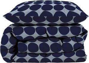 Påslakanset 140 x 220 cm Bubbles Linen blue 100% Bomull