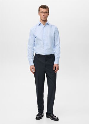 100% cotton slim-fit striped shirt