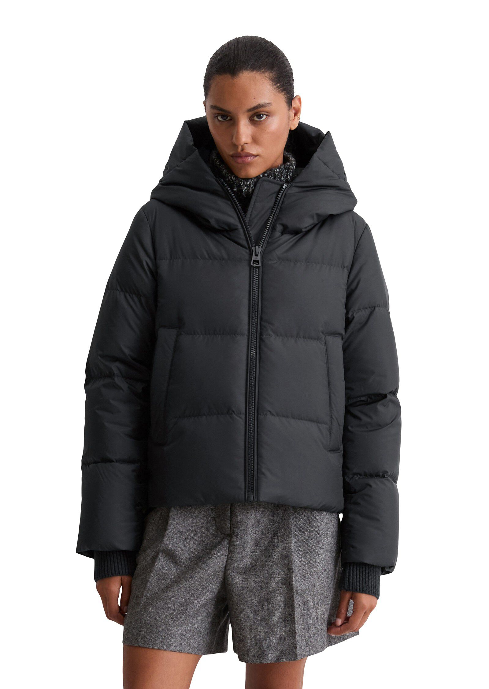 Jacket, with hood, down filled, sid