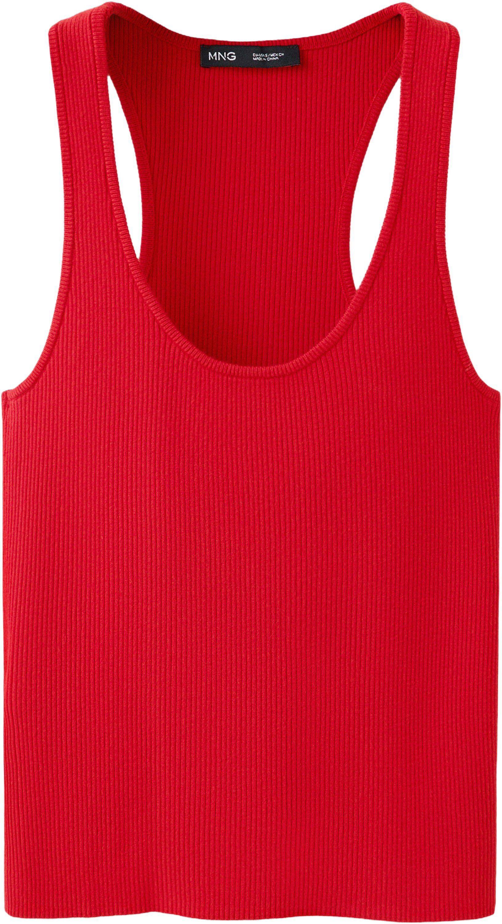 Fitted ribbed top