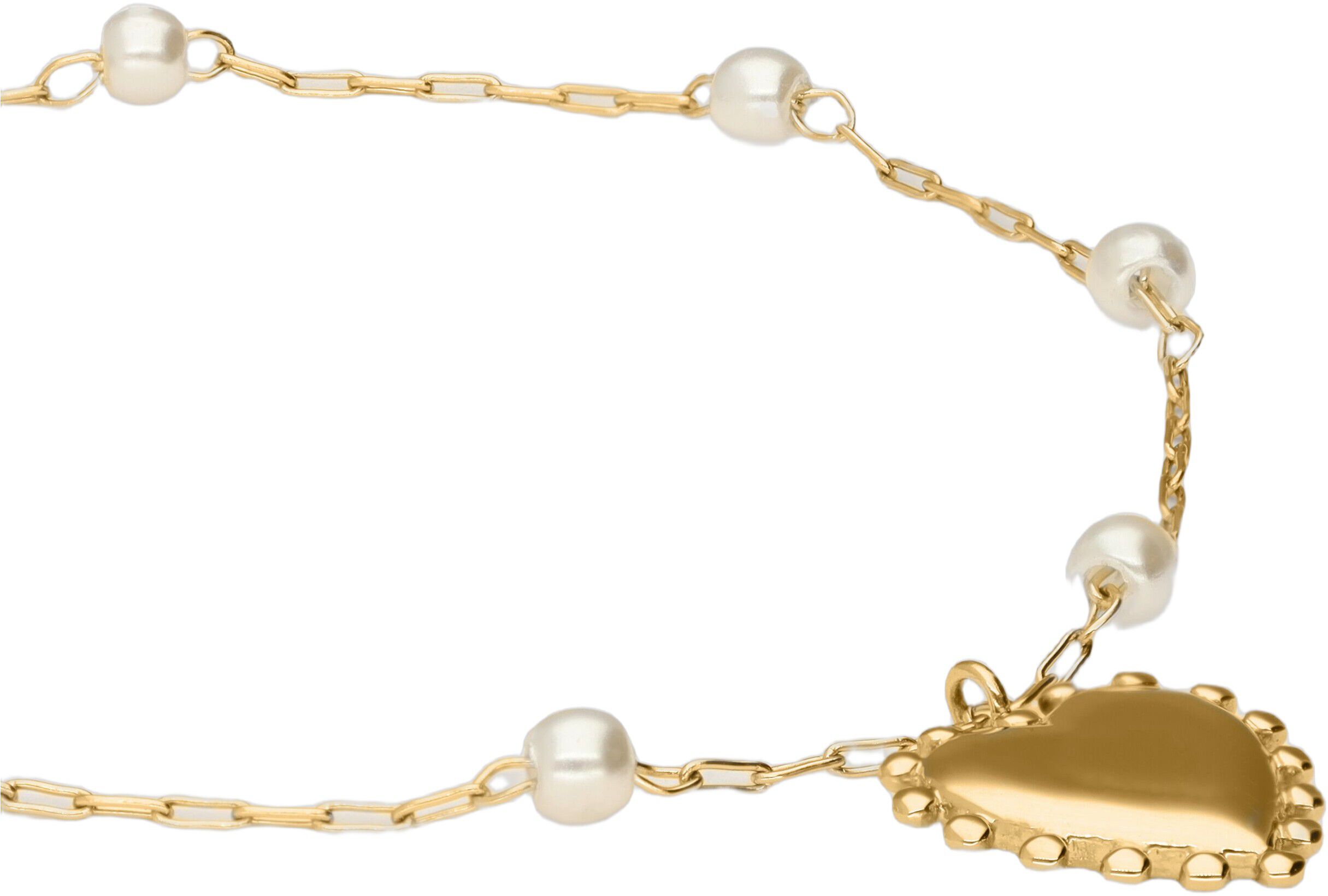 Bracelet mini pearl & heart