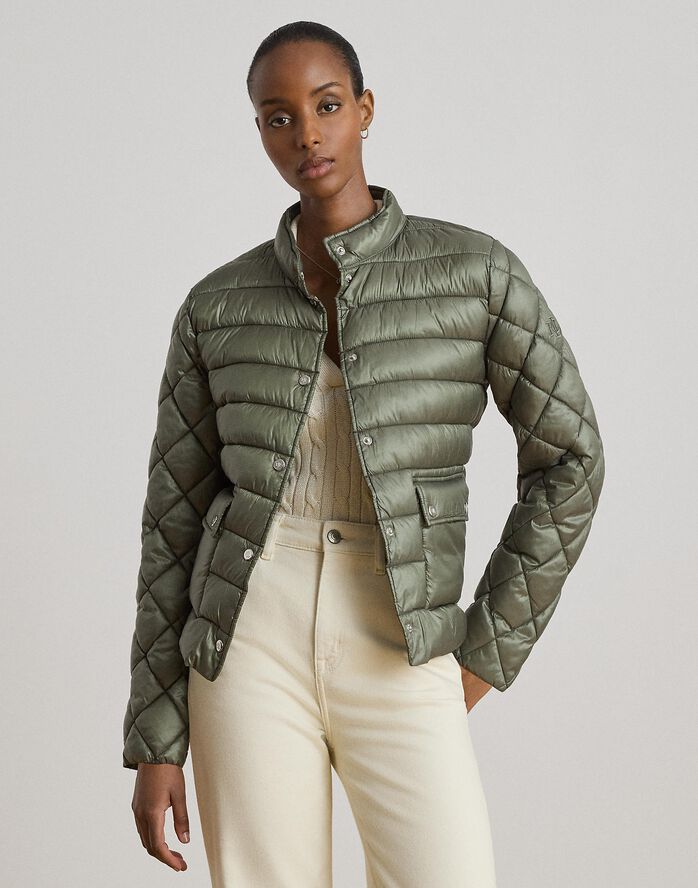 Quilted Mockneck Puffer Jacket