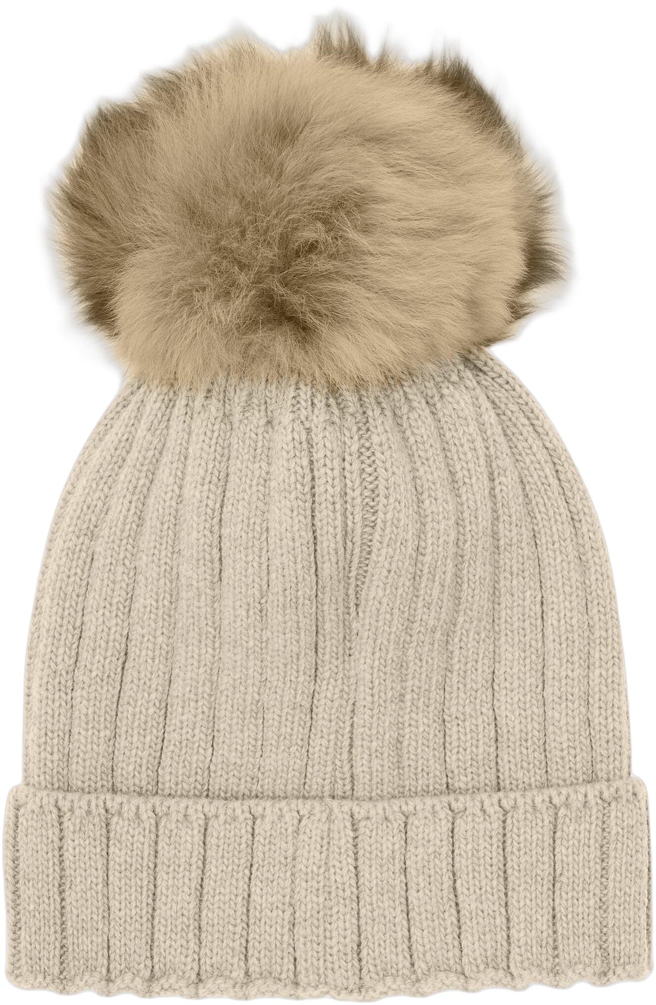 Hat Knit Alpaca Pompom