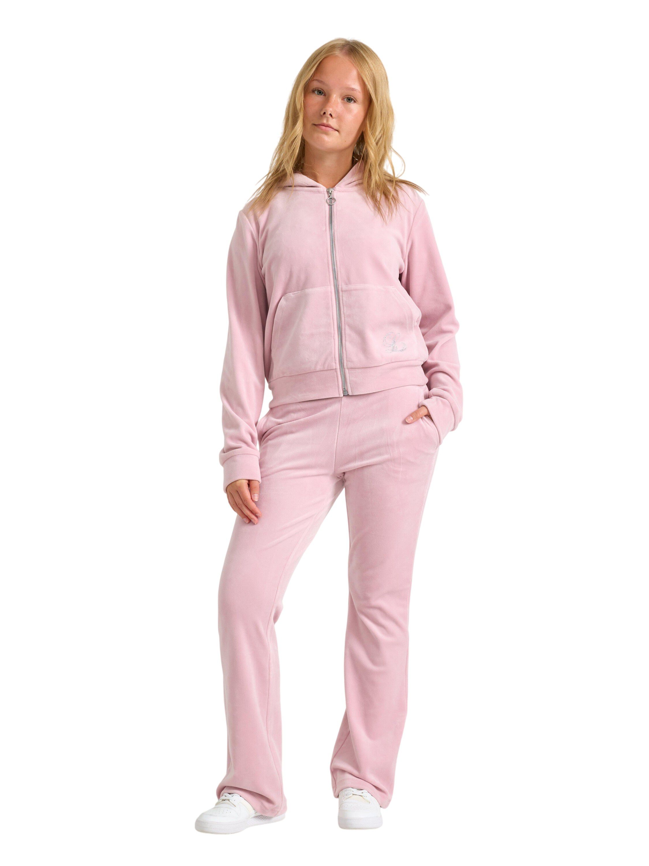 Soft jersey trousers in velour with