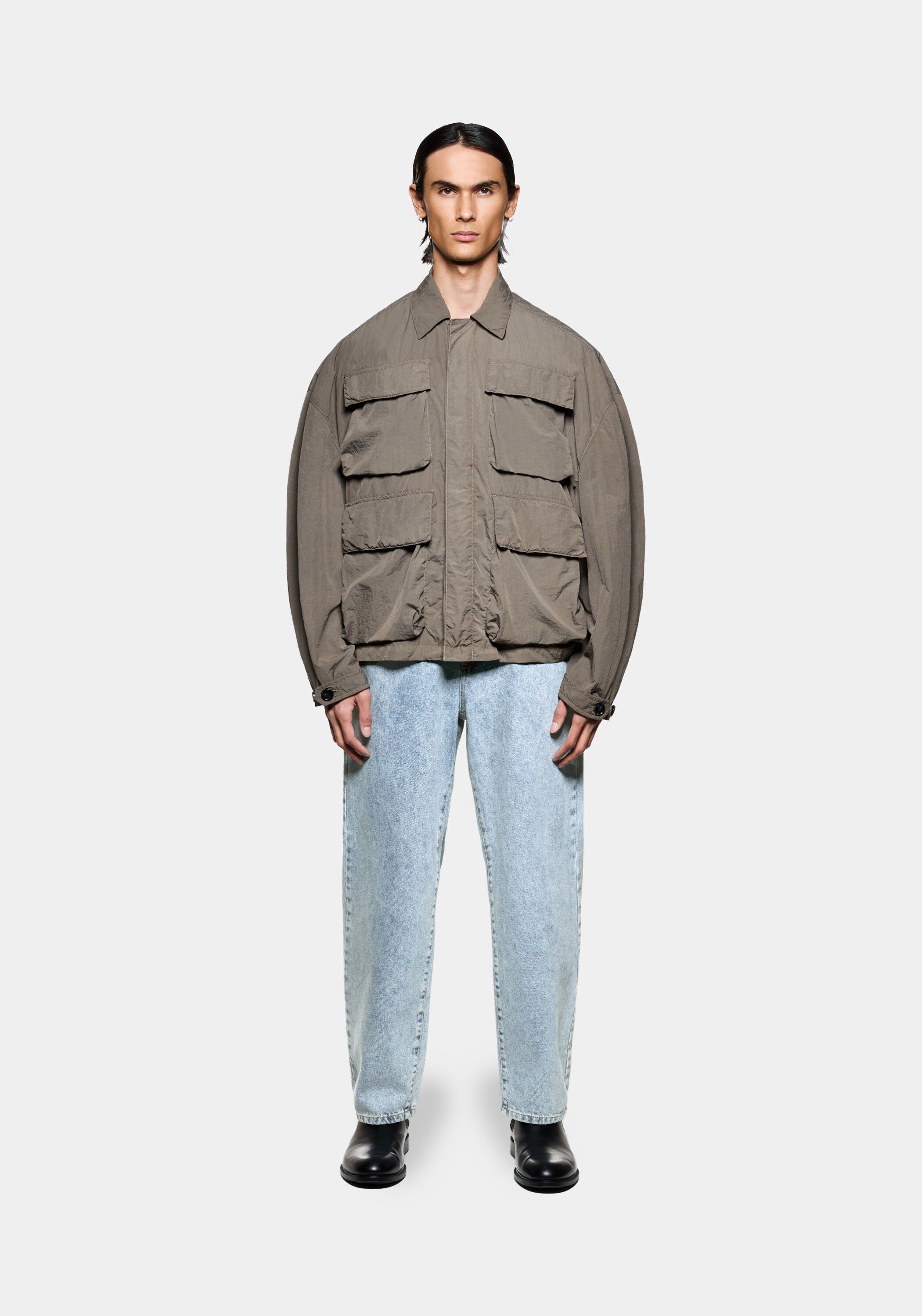 GARMENT DYE BOX OVERSHIRT