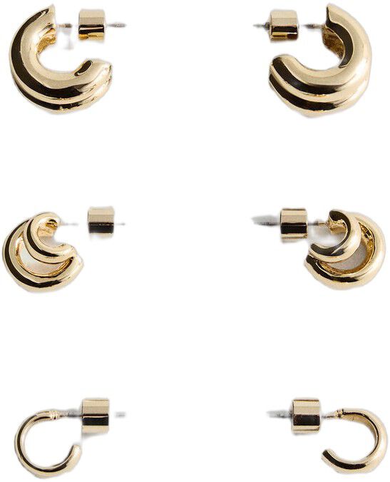 Set of combined hoop earrings