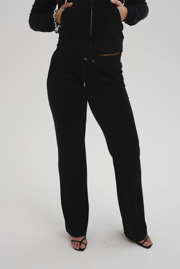 Del Ray Classic Velour Pant Pocket Design