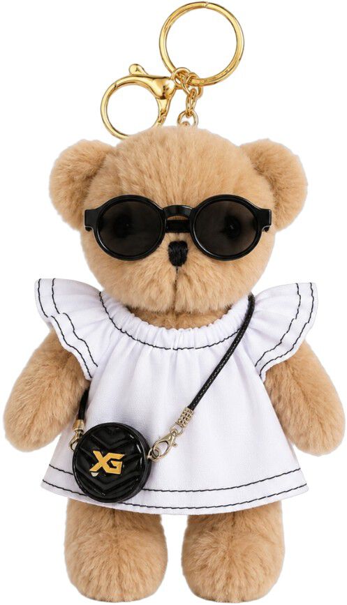 Bear Buddy, hvid kjole og cool solbriller