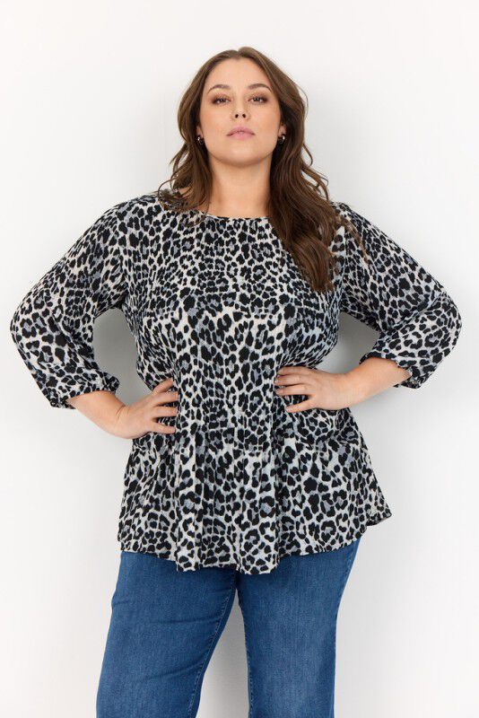 Curvy WA-VANJA 1 Bluse Sort