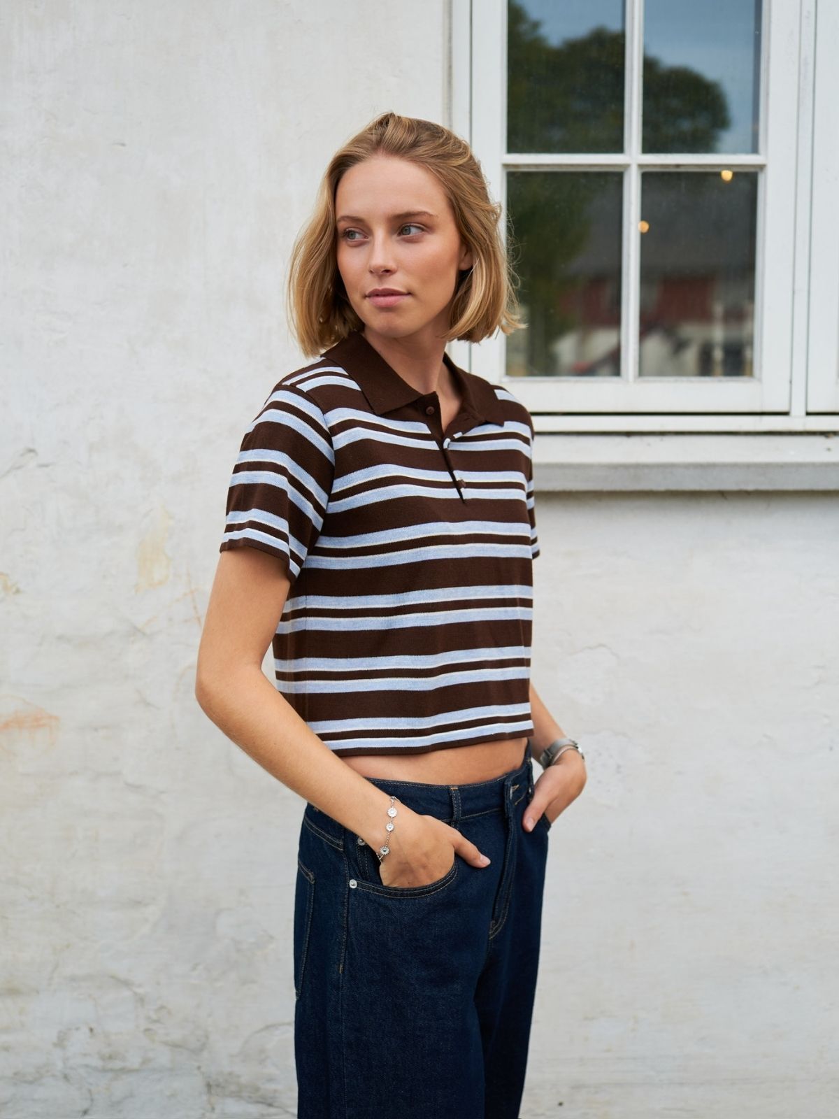 Mulann Polo Knit Blouse