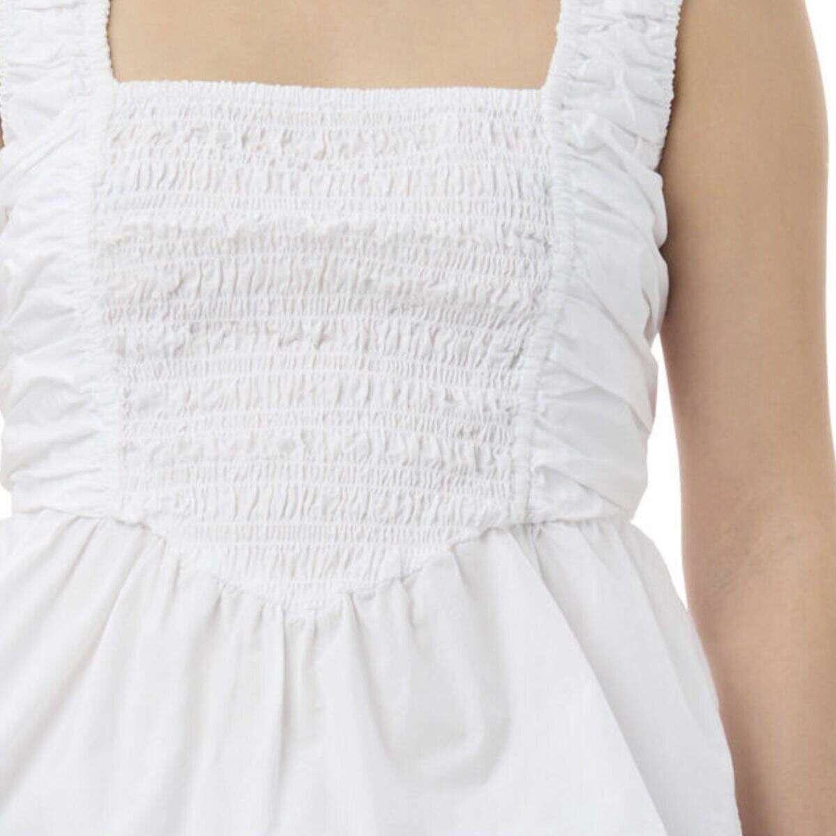 Cotton Poplin Smock Strap Blouse