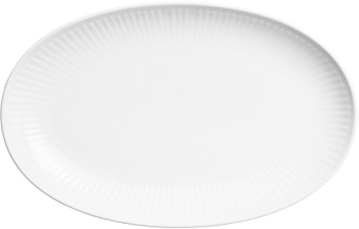 White Fluted 23 cm oval tallrik