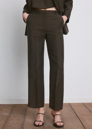 Mid-rise lyocell trousers