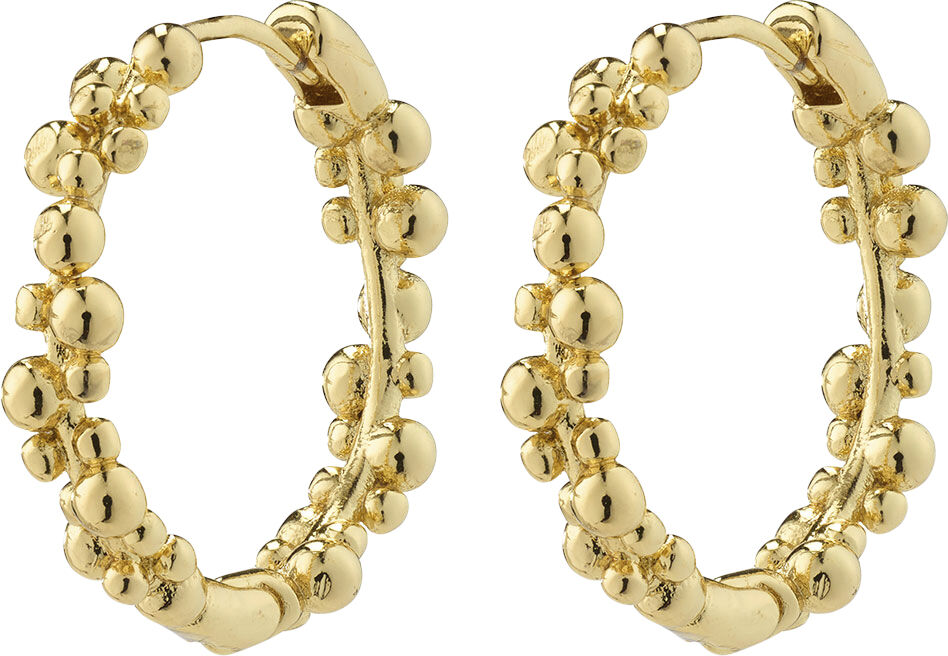 SOLIDARITY medium bubbles hoop earrings gold-plated