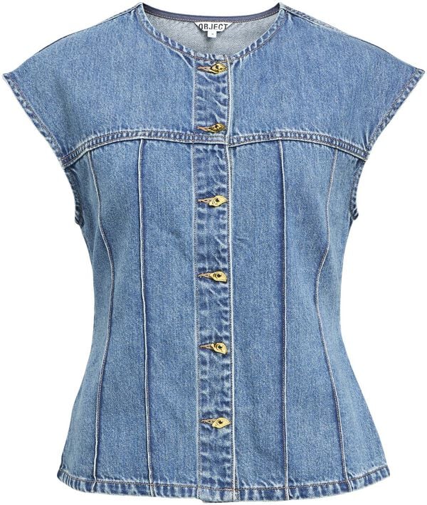 OBJDIVONA DENIM S/L WAISTCOAT 140