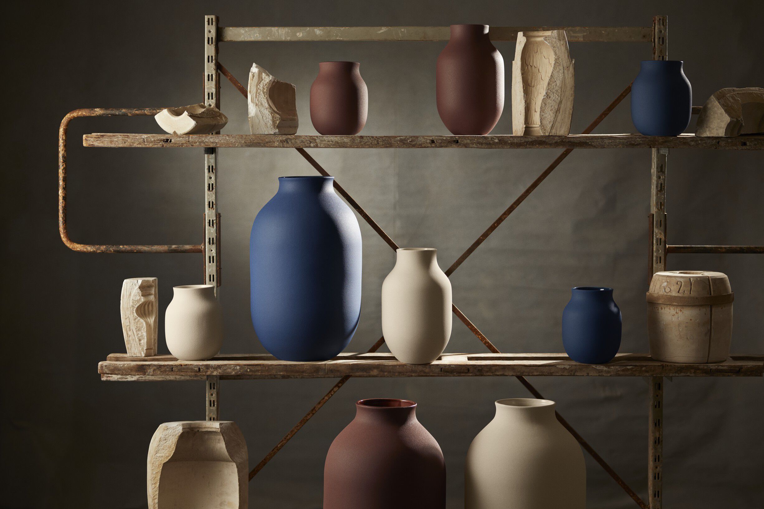 Studio Omaggio #1 Vase H50 cm bl&aring;