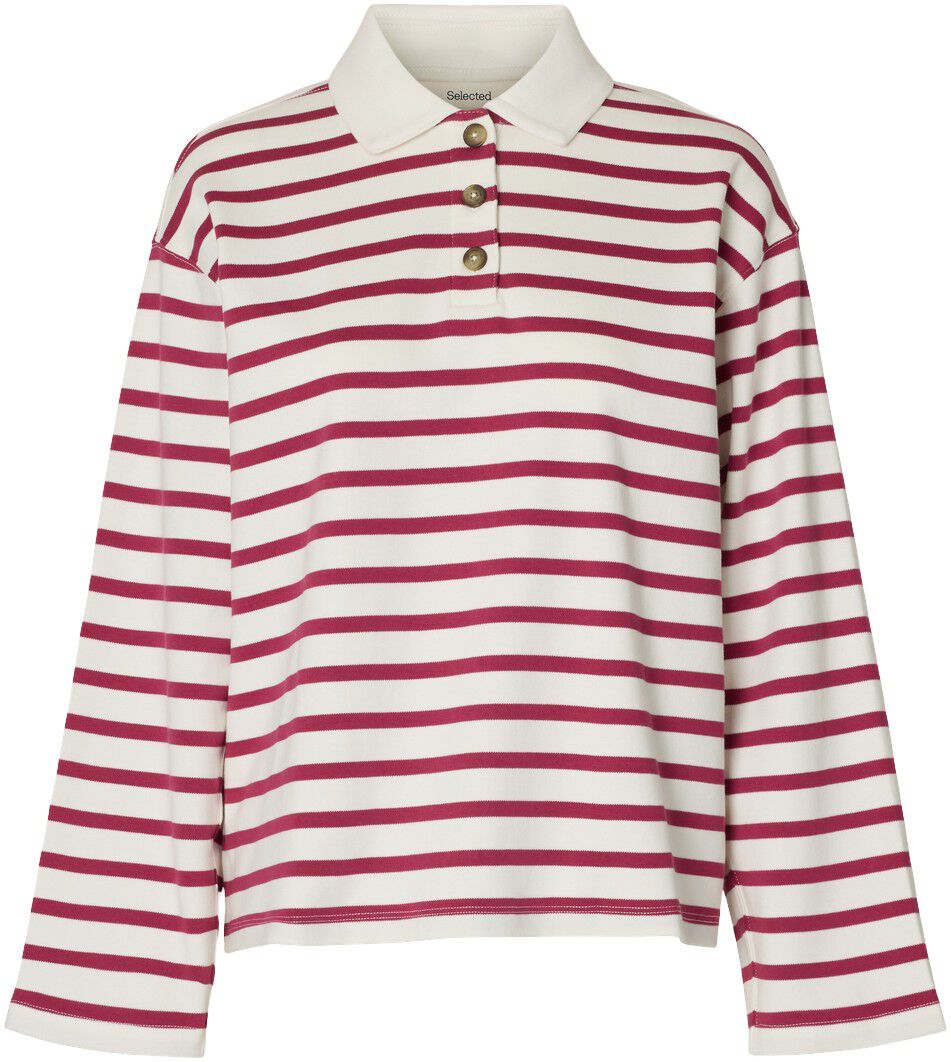 SLFWADA LS STRIPE COLLAR TOP NOOS