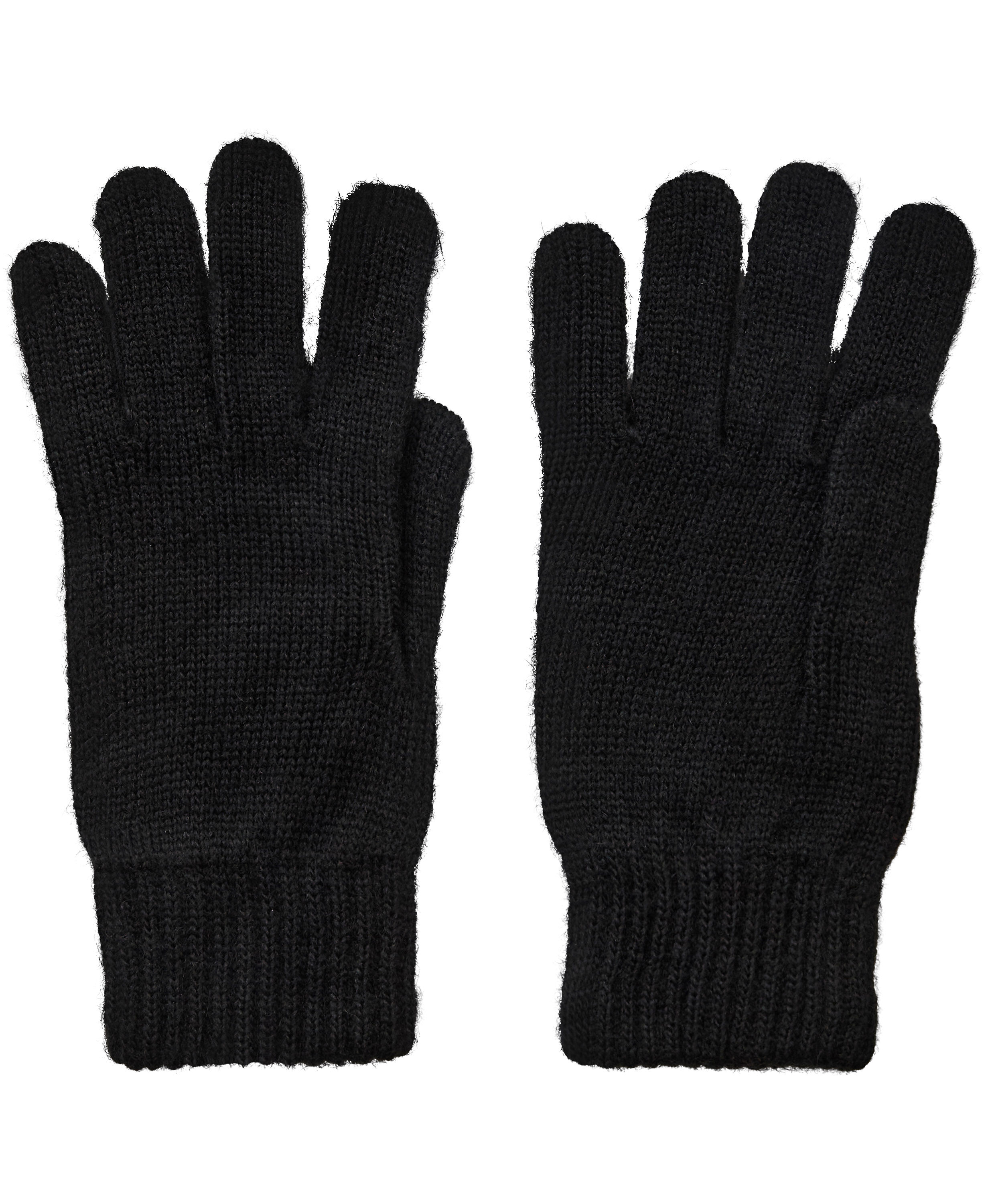 2 Pack Knitted Gloves Black