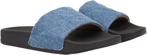 LA BOCA - QUILTED DENIM SLIDES