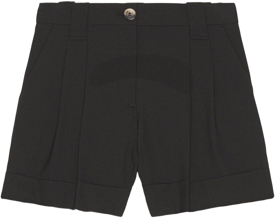 Shorts i melerat, l&ouml;st h&auml;ngande tyg