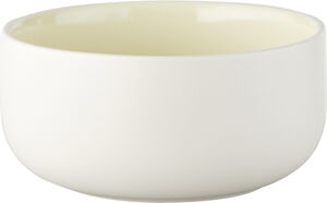 BOWL, MEDIUM, 2 PCS, CLAY IVORY, GLAZE LIGHT YELLOW, 12565IY