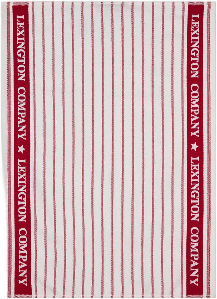 Randig k&ouml;kshandduk i ekologisk bomull