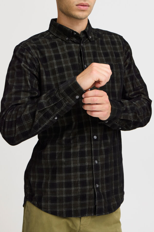 CFANTON LS BD checked corduroy shir
