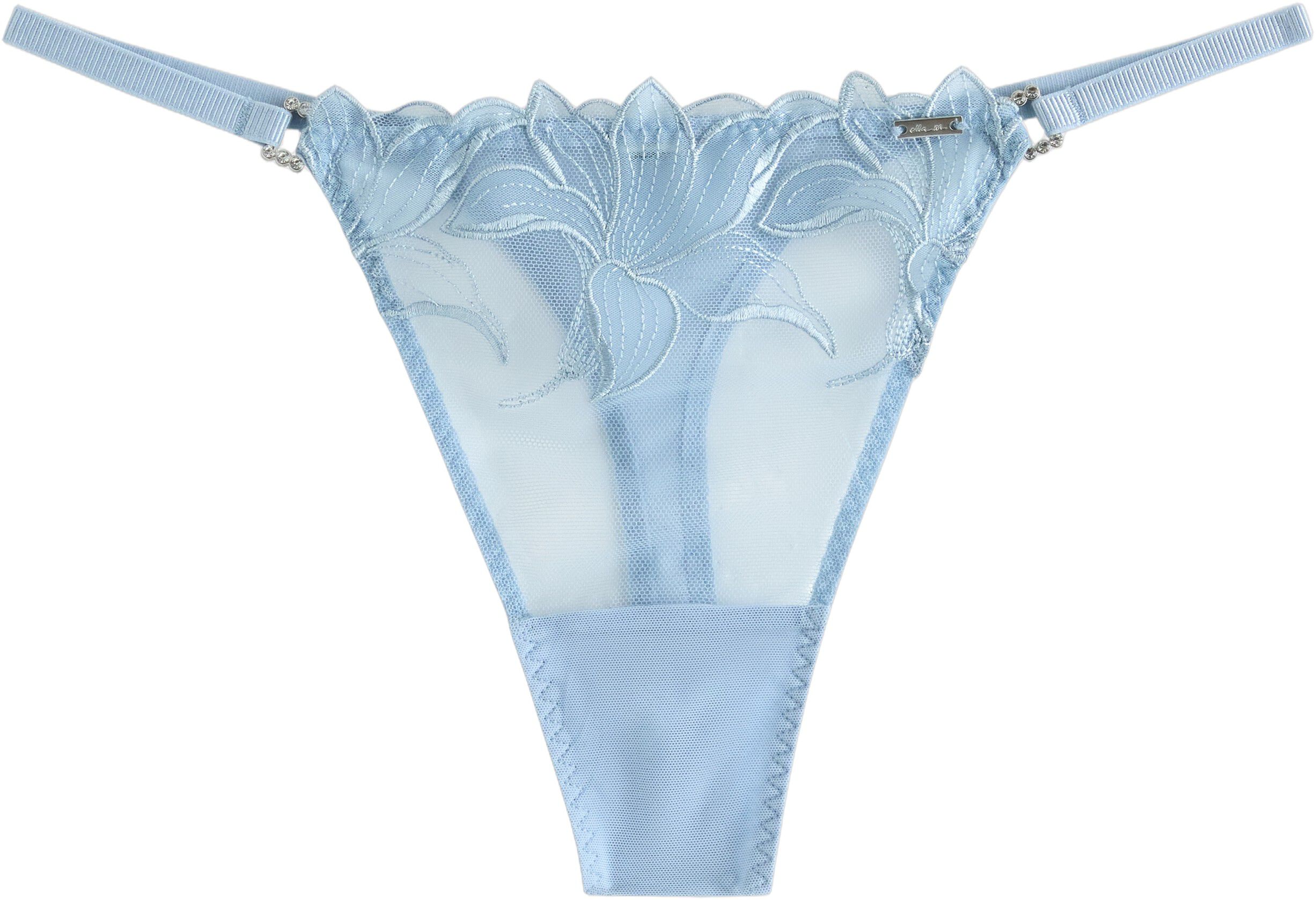 Thong with a low waist in lace and