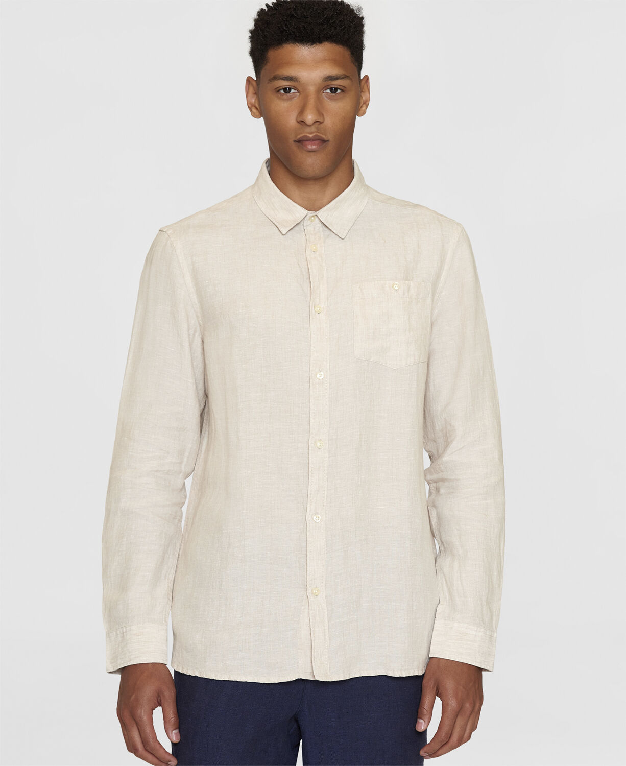 Regular linen shirt GOTS/Vegan