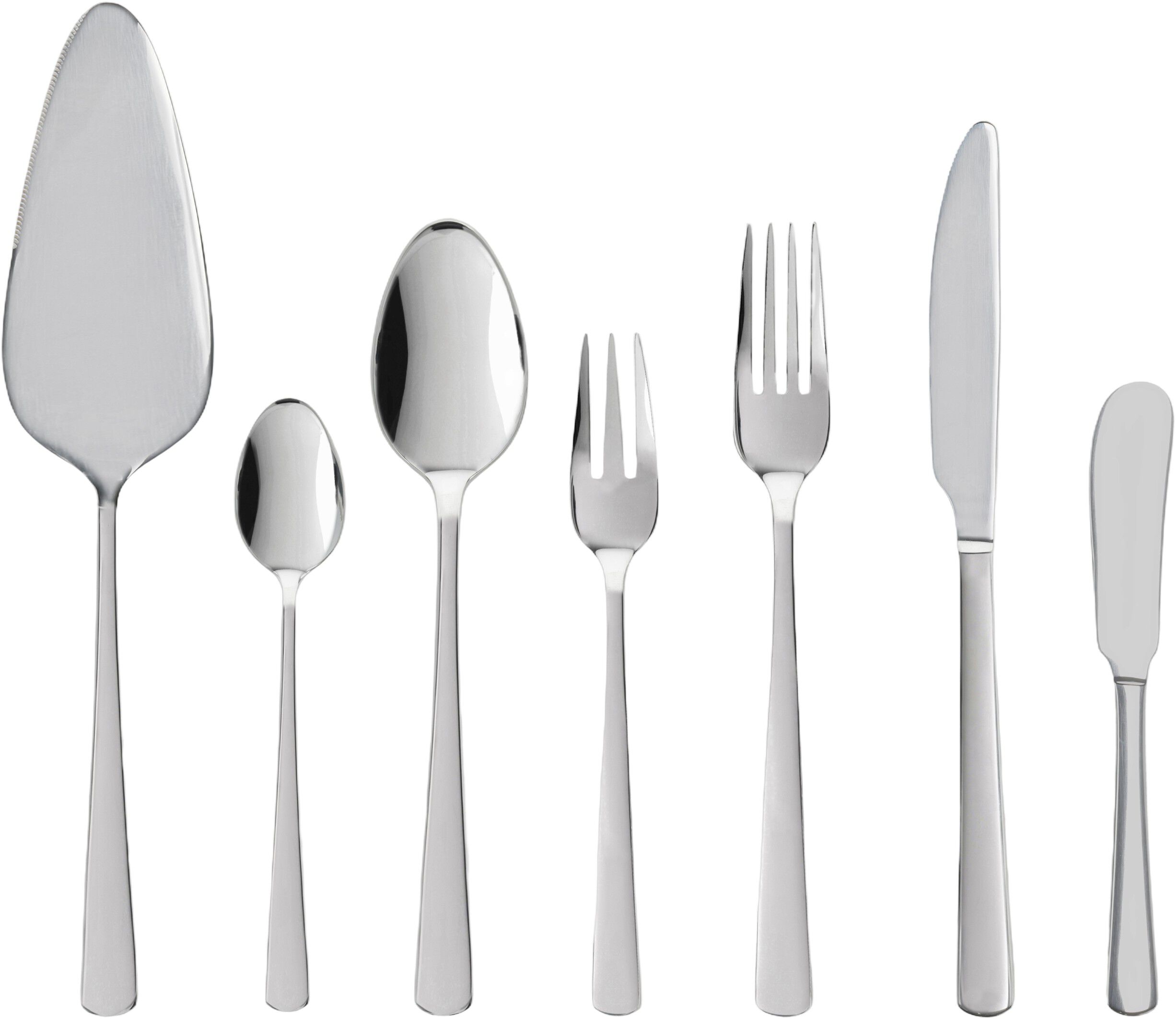 Bestickset Essentials Soft 73 delar Blankt st&aring;l