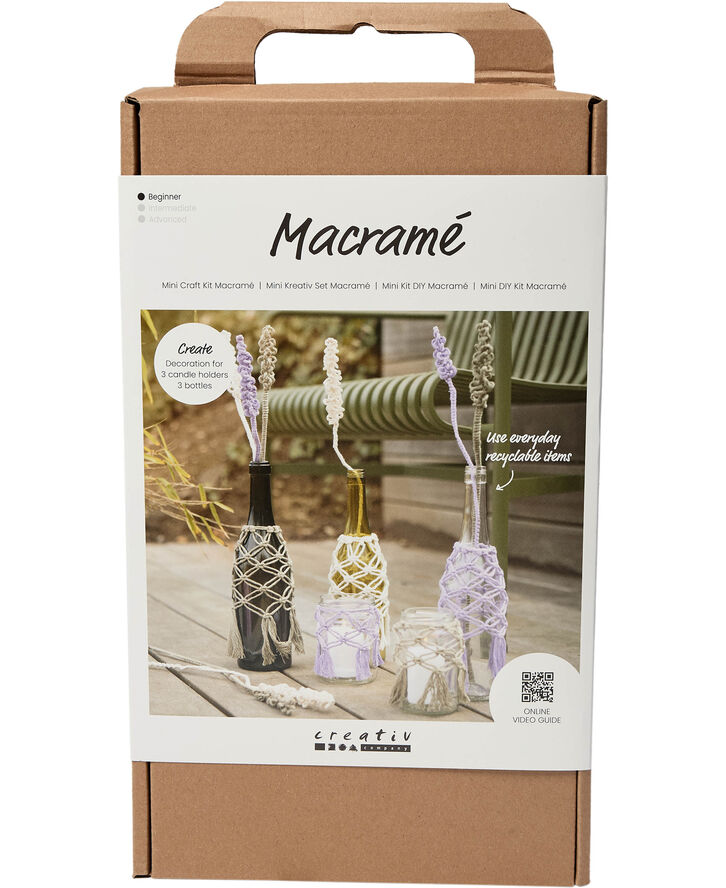 DIY Kit Macramé, Glasdekoration