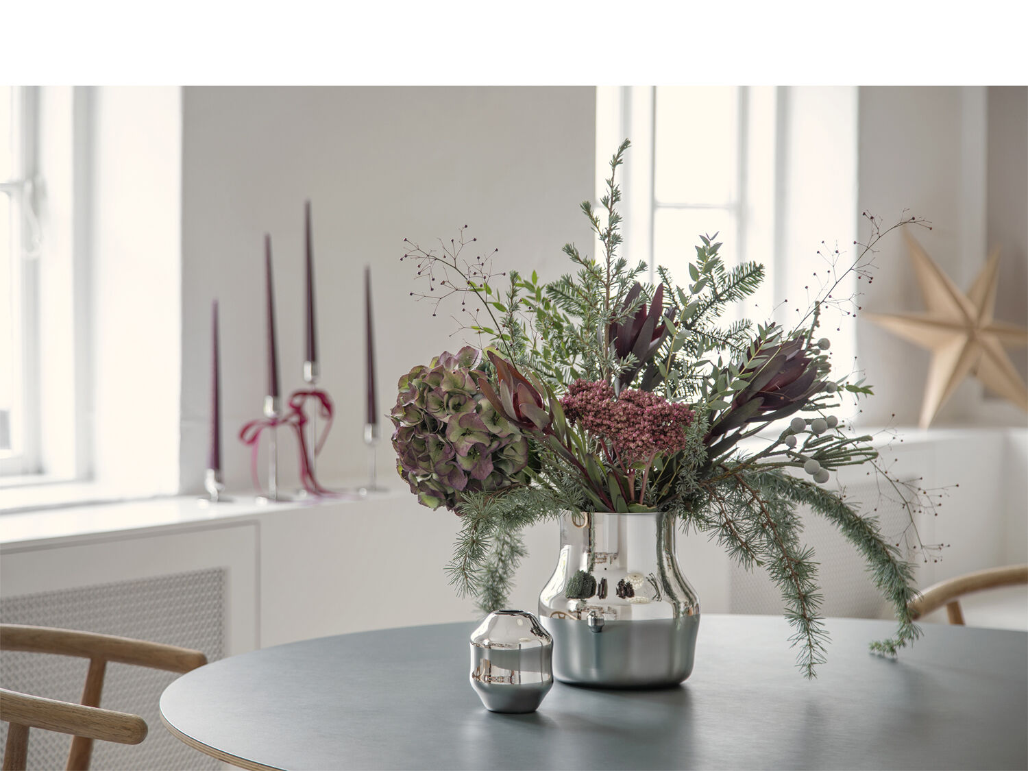 Vas Dorotea 9 x 10 cm Blankt st&aring;l