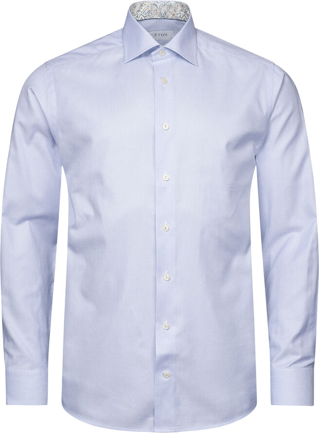Contemporary Fit White Solid Oxford Cotton Tencel Shirt