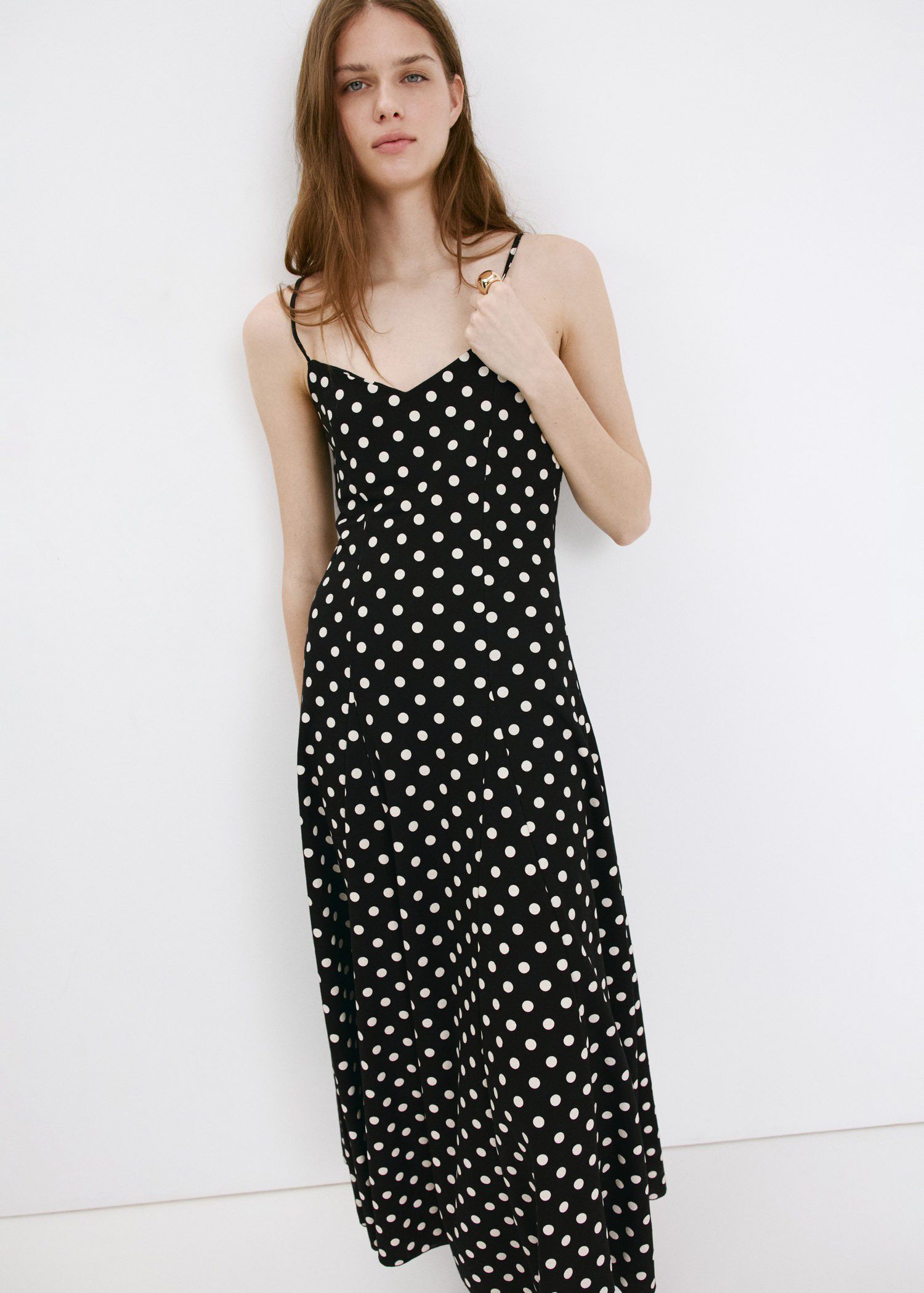 A-line dress with godets