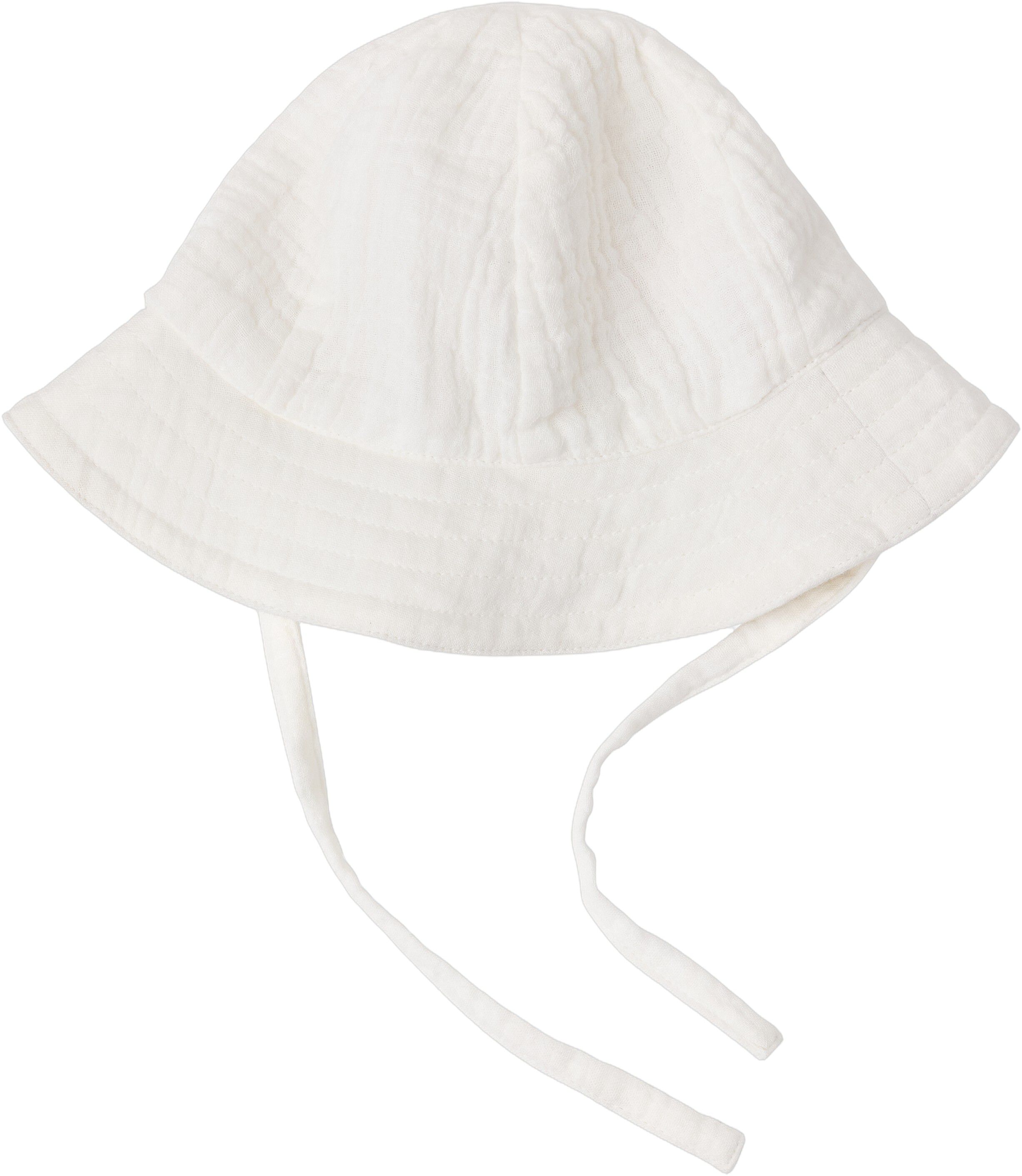 Woven sun hat in with tie band.