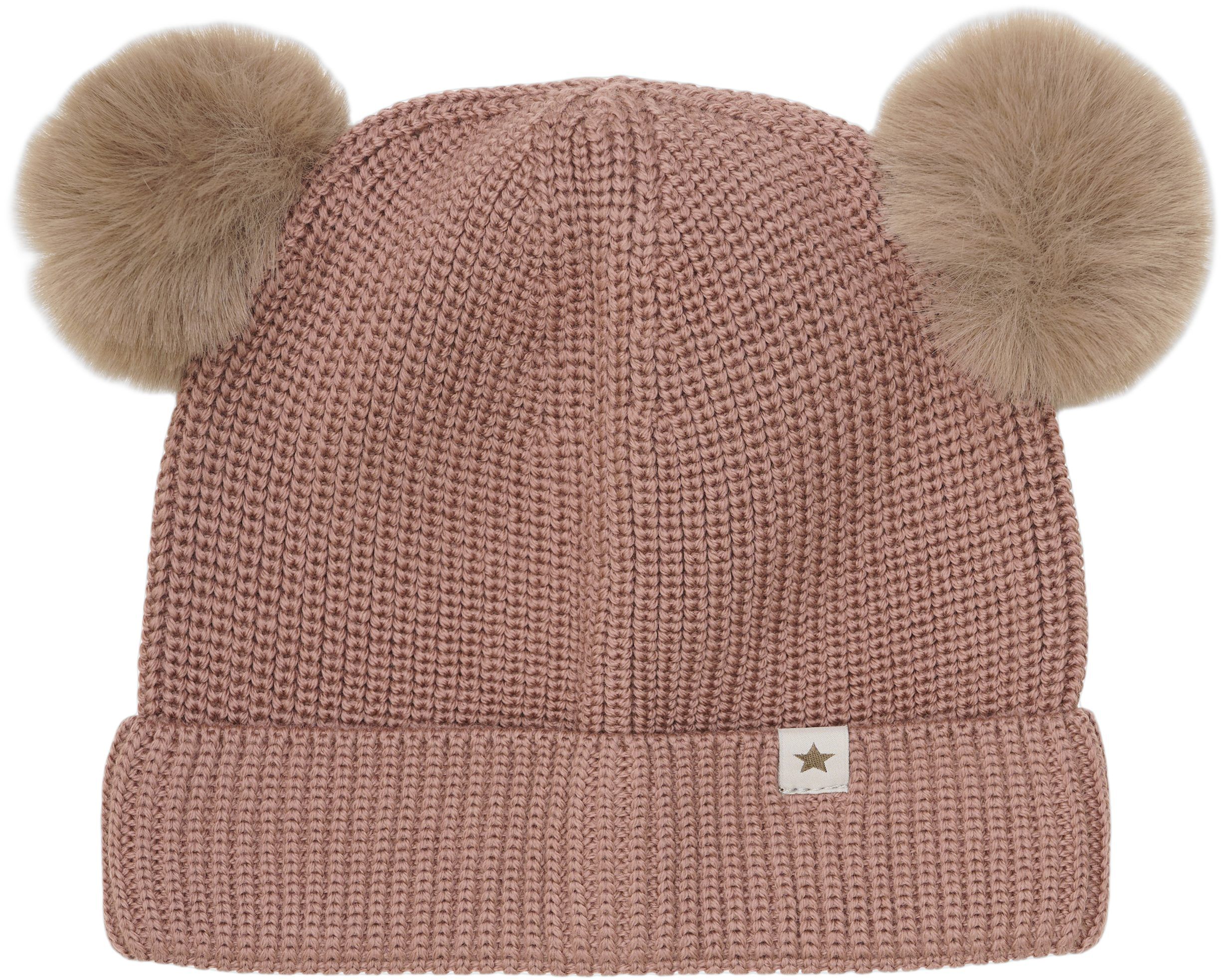 Beanie Wool Knit Pompoms