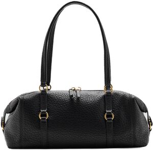 Faux-leather shoulder bag