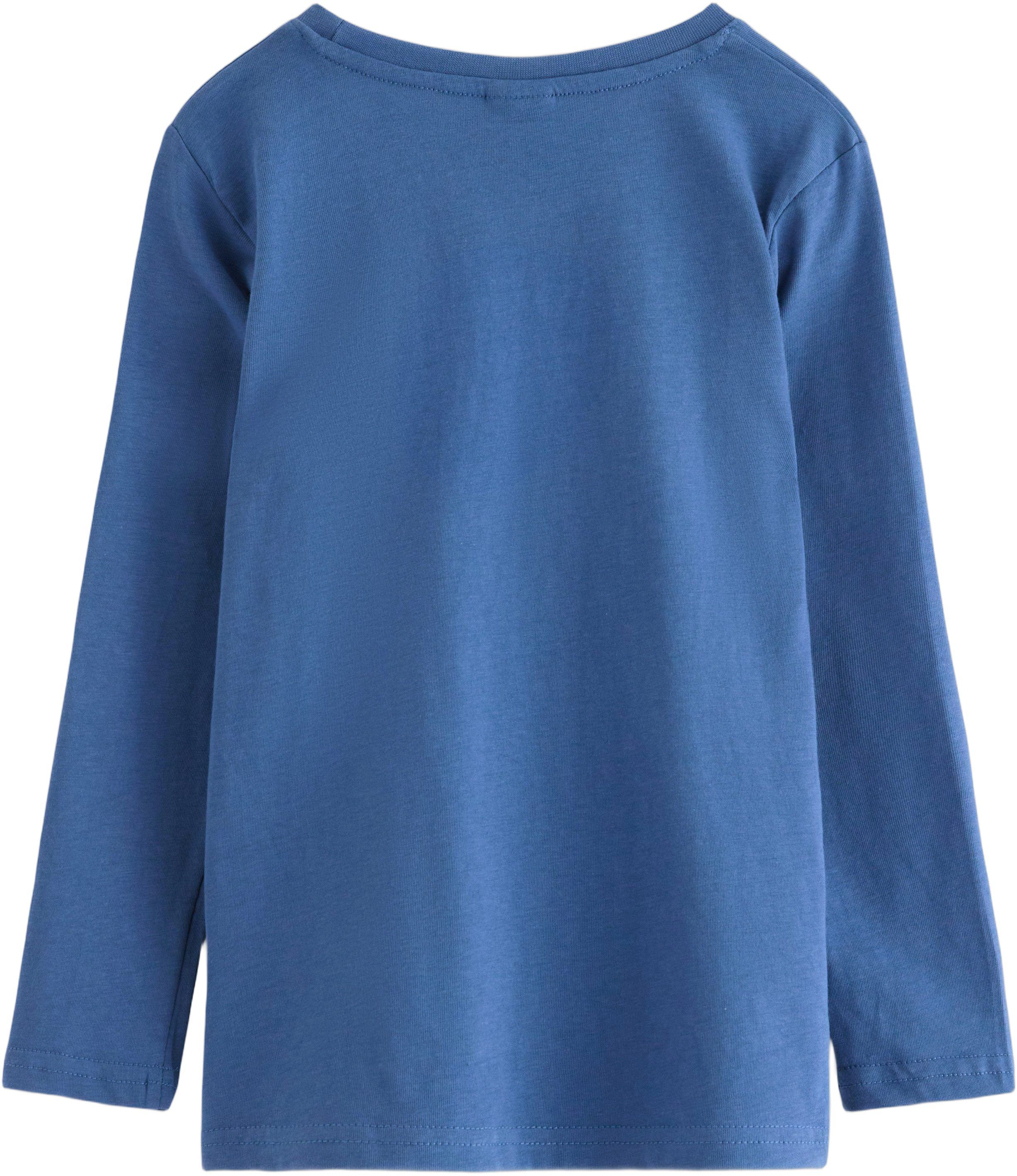 Long-sleeved top in soft cotton jer