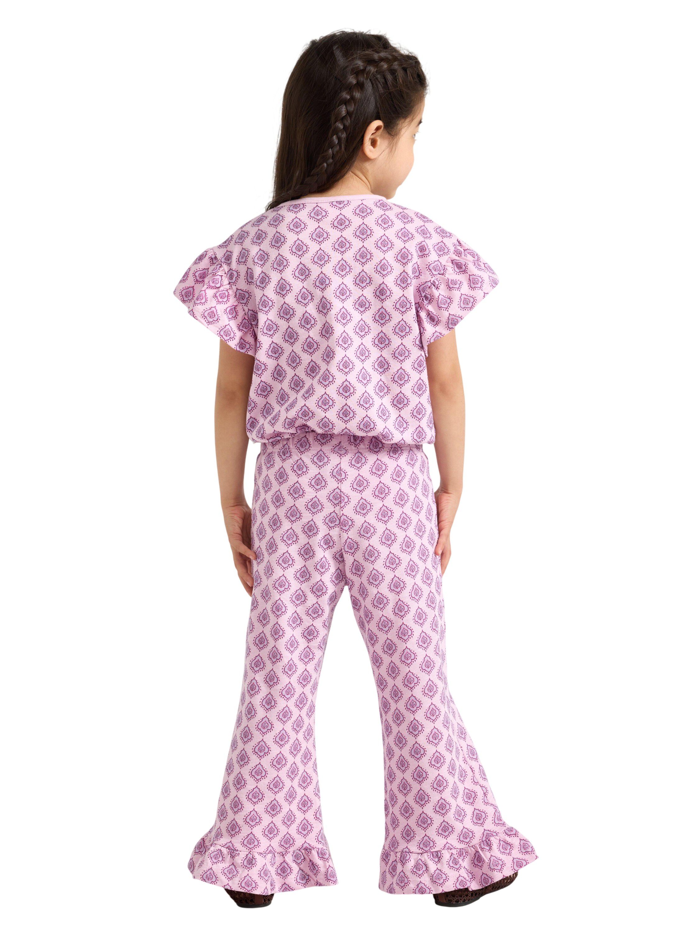 trousers flare frill medallion