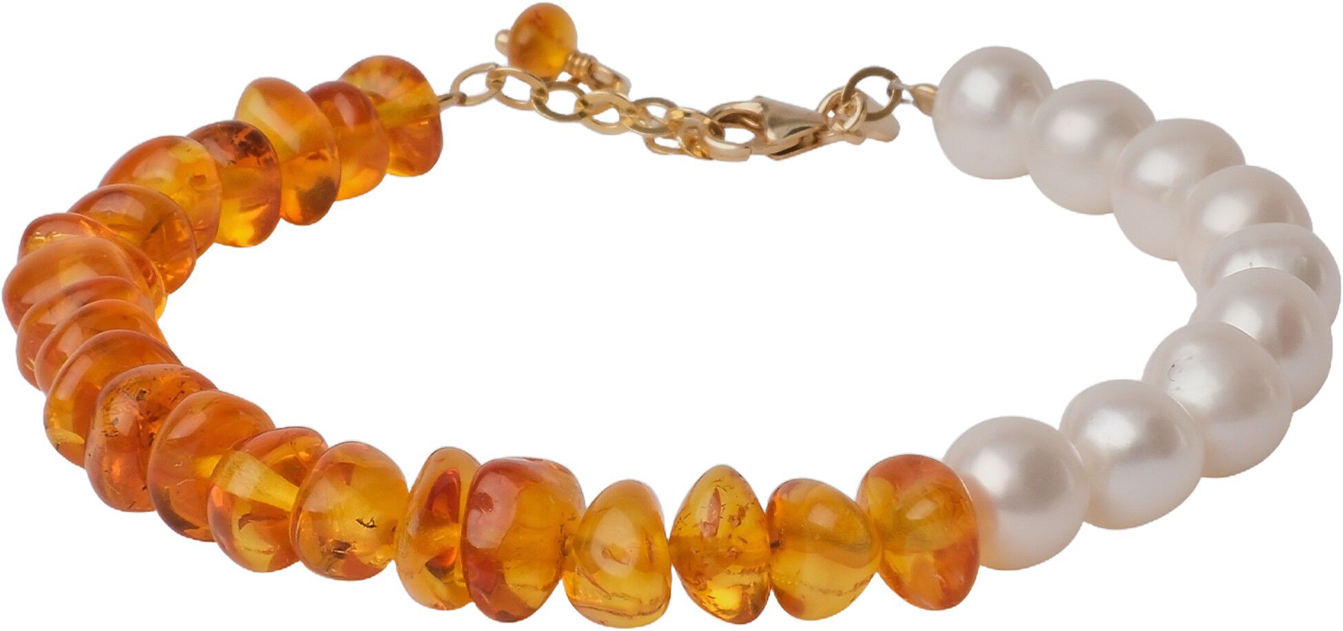 Sandy Light Amber Bracelet - Gold