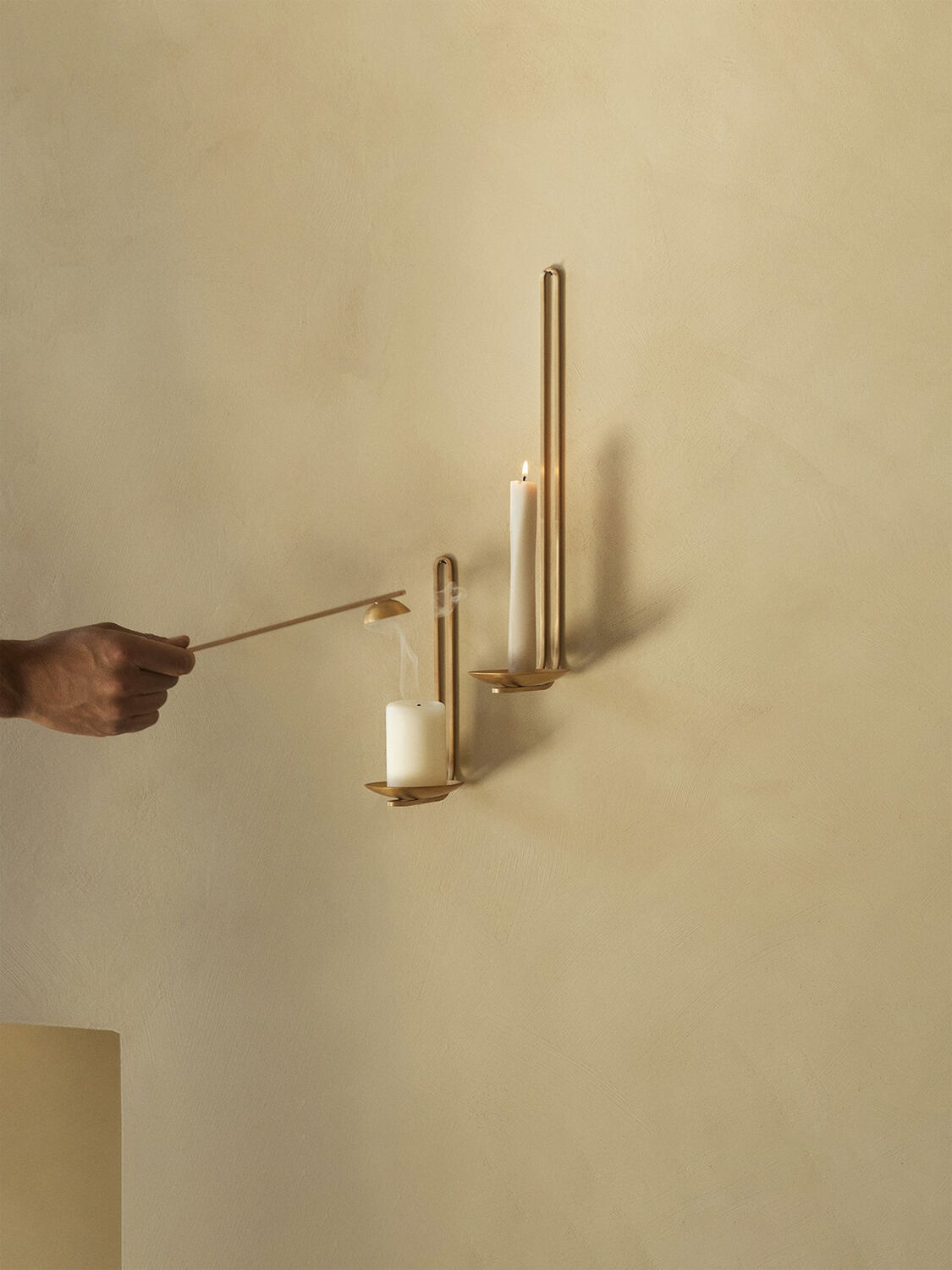 Clip Candle, Care Kit, Brass